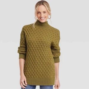 Knox Rose Olive Cowl Neck Sweater